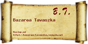 Bazarea Tavaszka névjegykártya